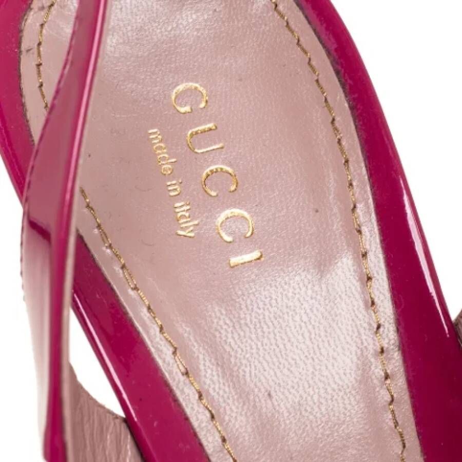 Gucci Vintage Pre-owned Leather heels Purple Dames