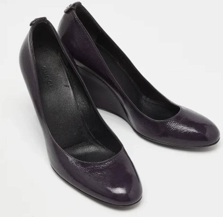 Gucci Vintage Pre-owned Leather heels Purple Dames