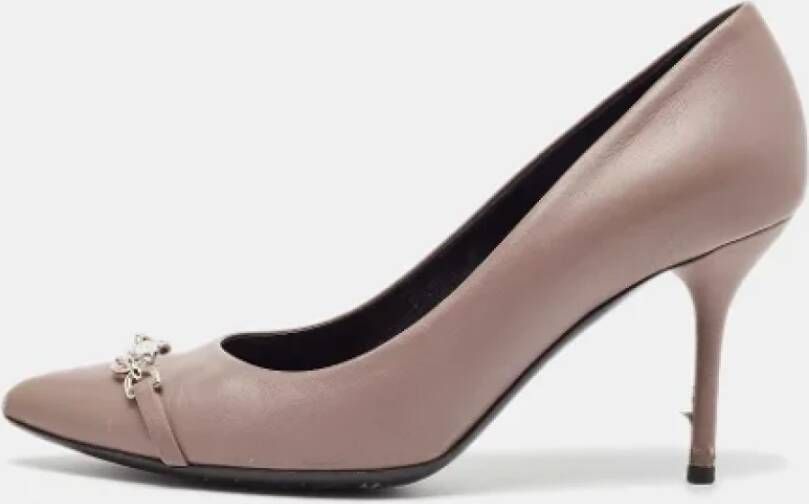 Gucci Vintage Pre-owned Leather heels Purple Dames