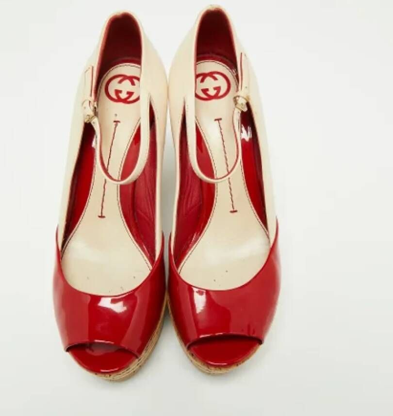 Gucci Vintage Pre-owned Leather heels Red Dames