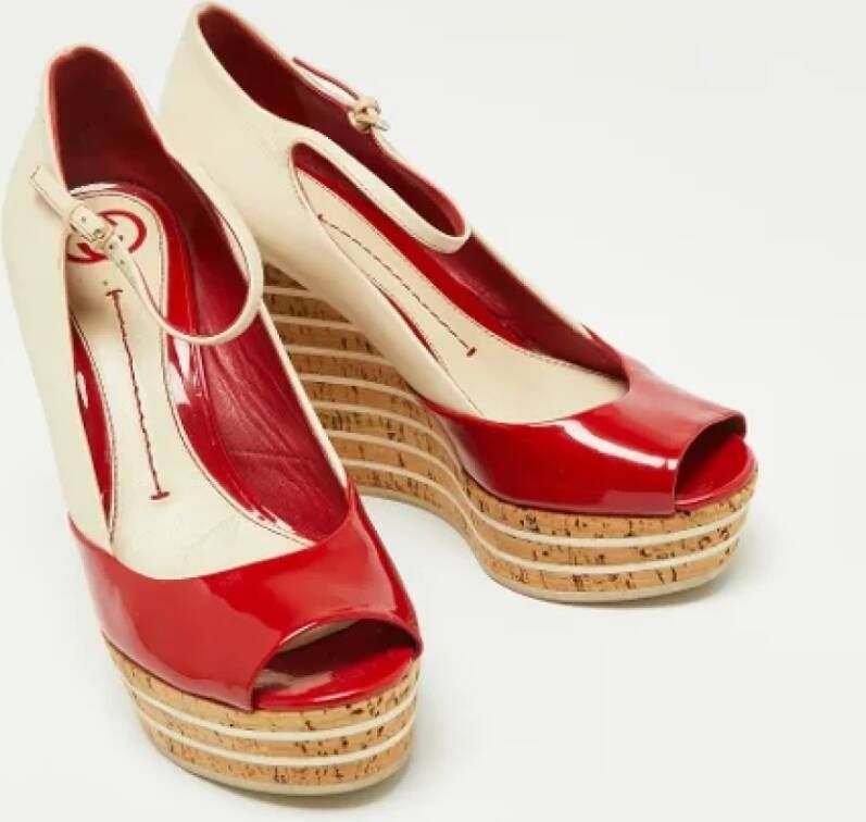 Gucci Vintage Pre-owned Leather heels Red Dames
