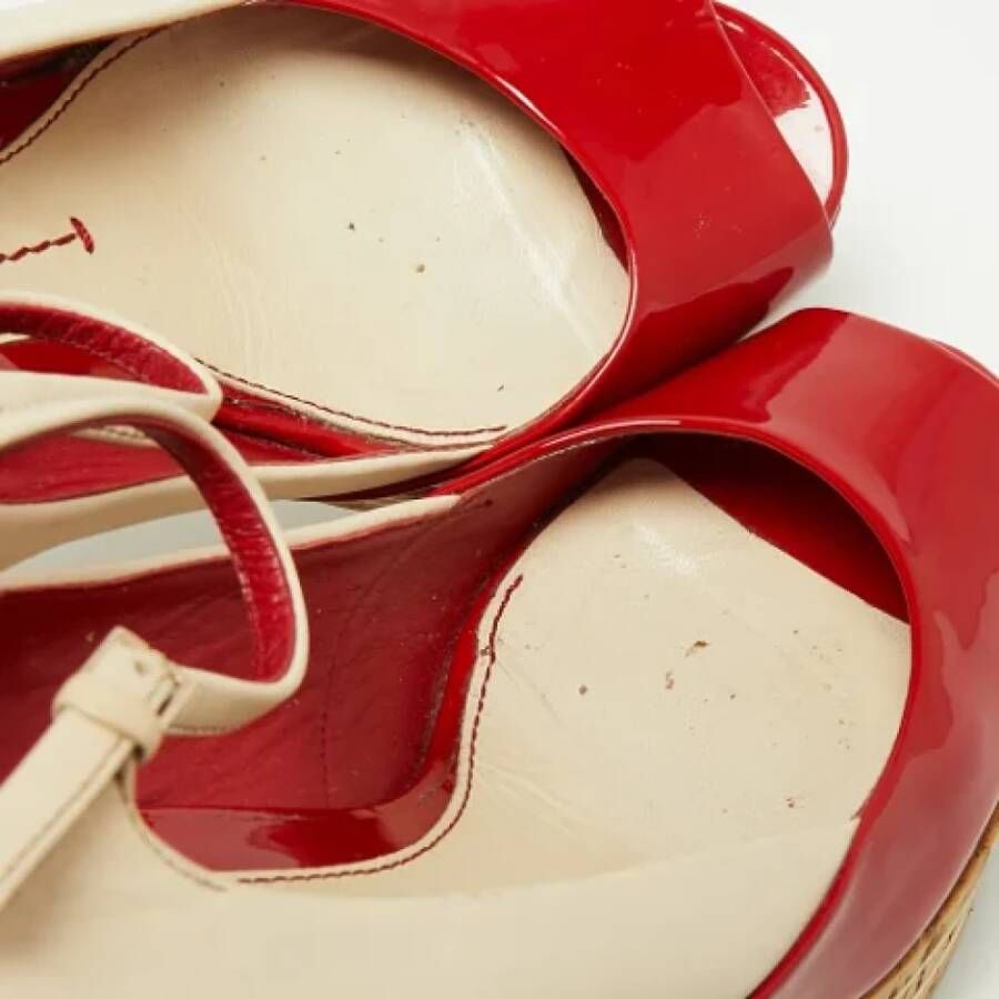 Gucci Vintage Pre-owned Leather heels Red Dames