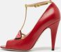Gucci Vintage Pre-owned Leather heels Red Dames - Thumbnail 2