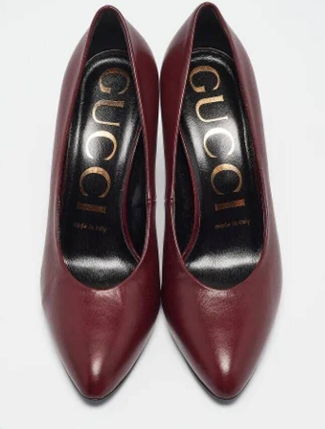 Gucci Vintage Pre-owned Leather heels Red Dames