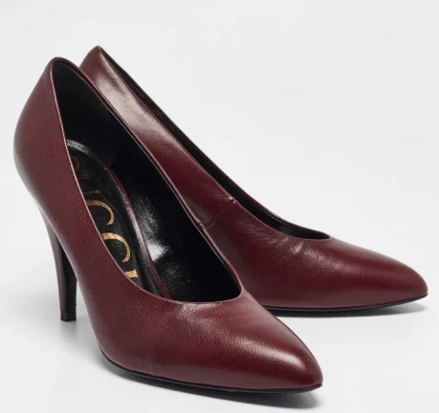 Gucci Vintage Pre-owned Leather heels Red Dames