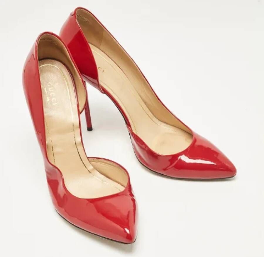 Gucci Vintage Pre-owned Leather heels Red Dames