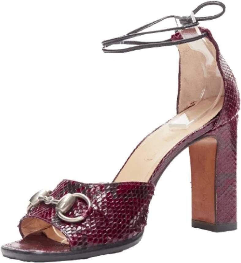 Gucci Vintage Pre-owned Leather heels Red Dames