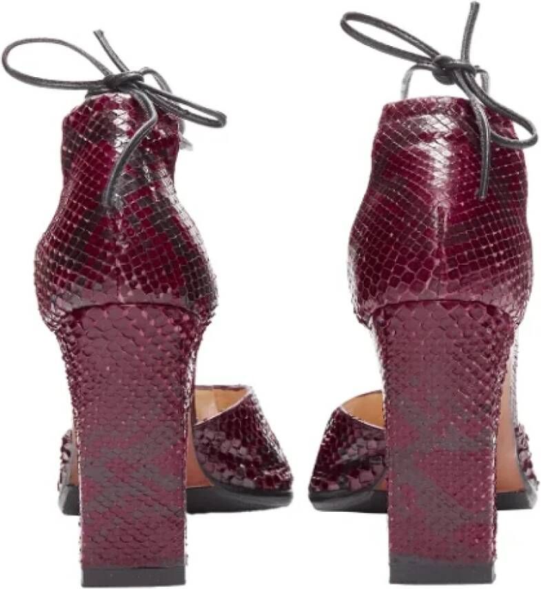 Gucci Vintage Pre-owned Leather heels Red Dames