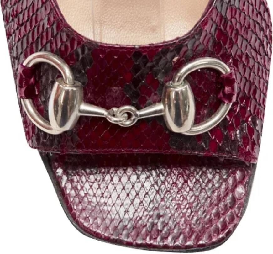 Gucci Vintage Pre-owned Leather heels Red Dames