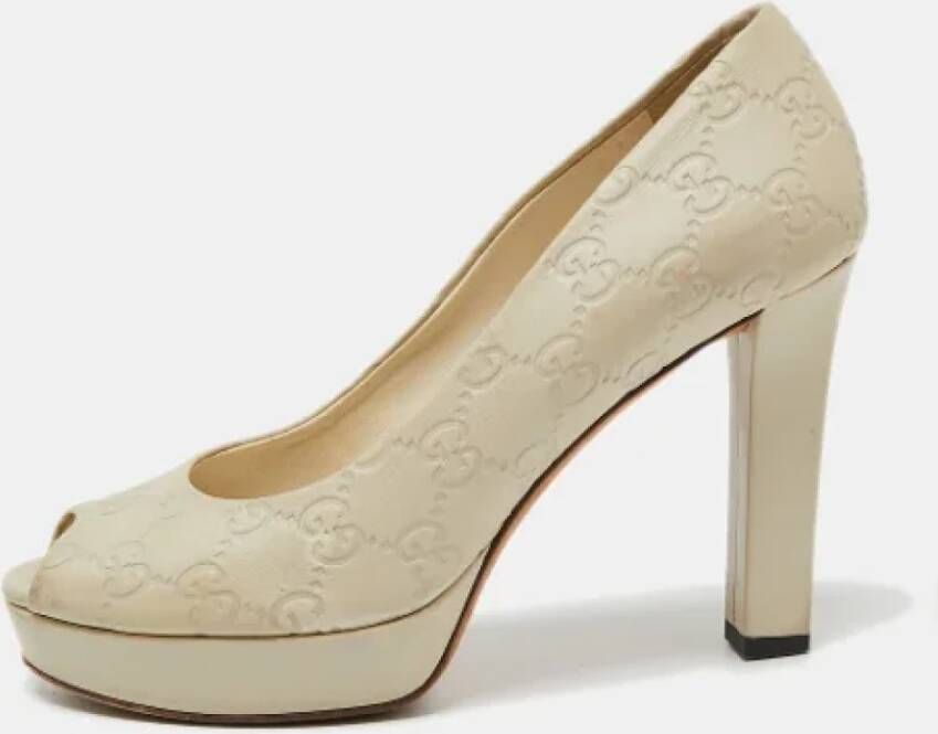 Gucci Vintage Pre-owned Leather heels White Dames