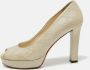 Gucci Vintage Pre-owned Leather heels White Dames - Thumbnail 2