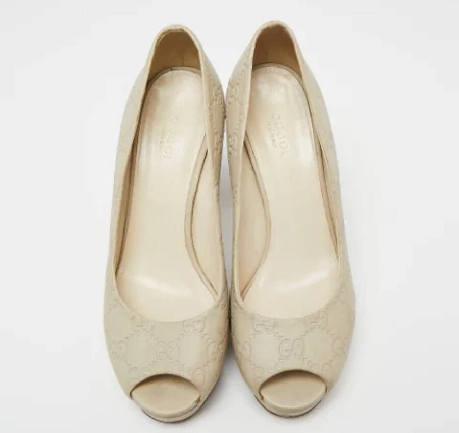 Gucci Vintage Pre-owned Leather heels White Dames