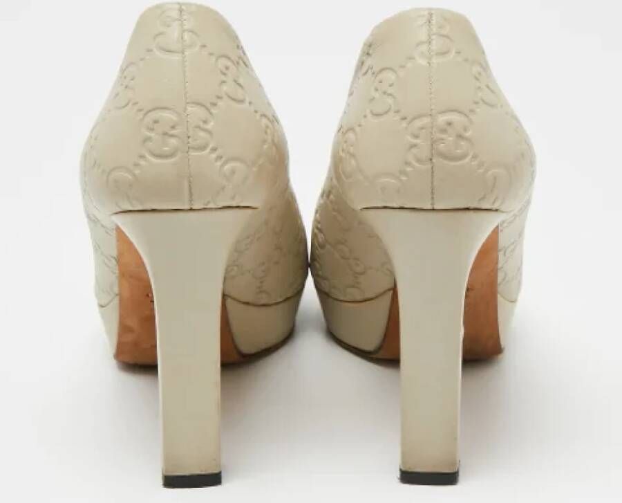 Gucci Vintage Pre-owned Leather heels White Dames