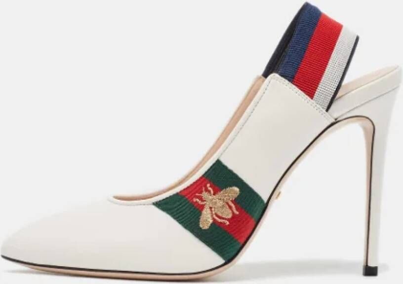 Gucci Vintage Pre-owned Leather heels White Dames