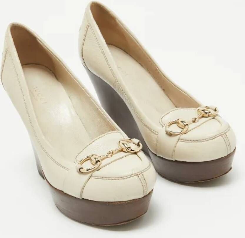 Gucci Vintage Pre-owned Leather heels White Dames
