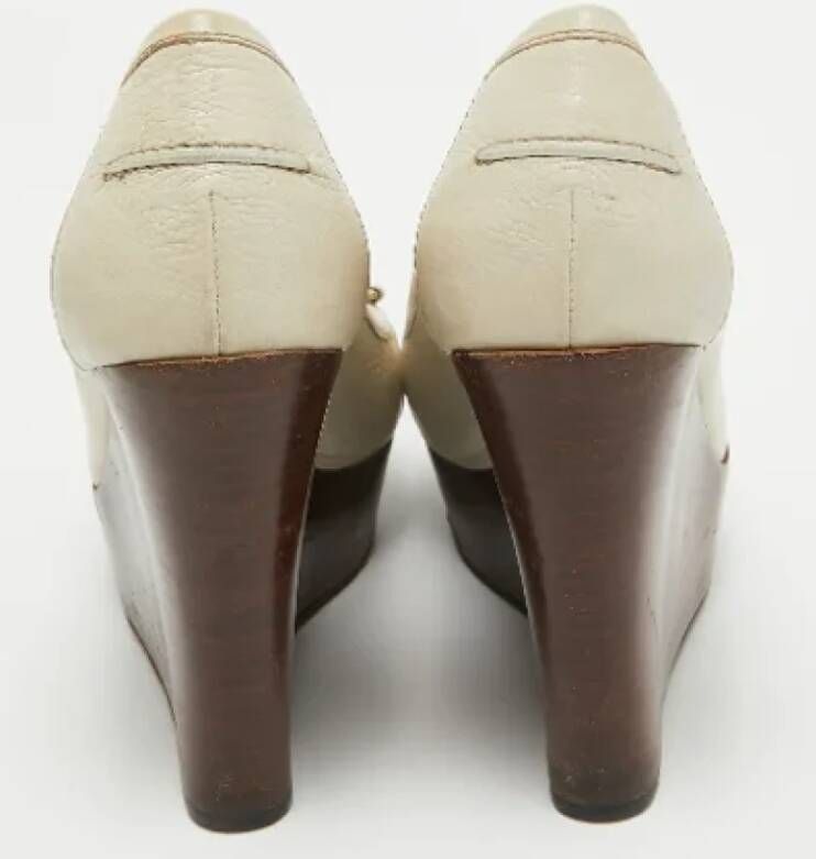 Gucci Vintage Pre-owned Leather heels White Dames