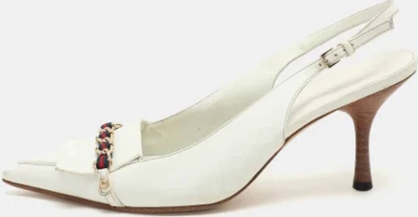 Gucci Vintage Pre-owned Leather heels White Dames