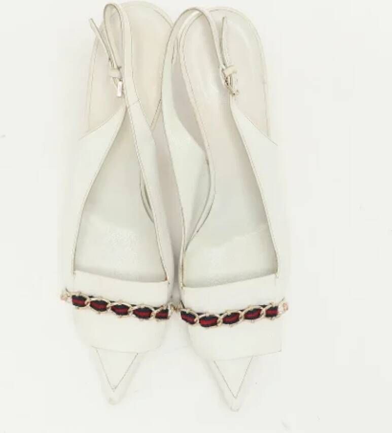 Gucci Vintage Pre-owned Leather heels White Dames