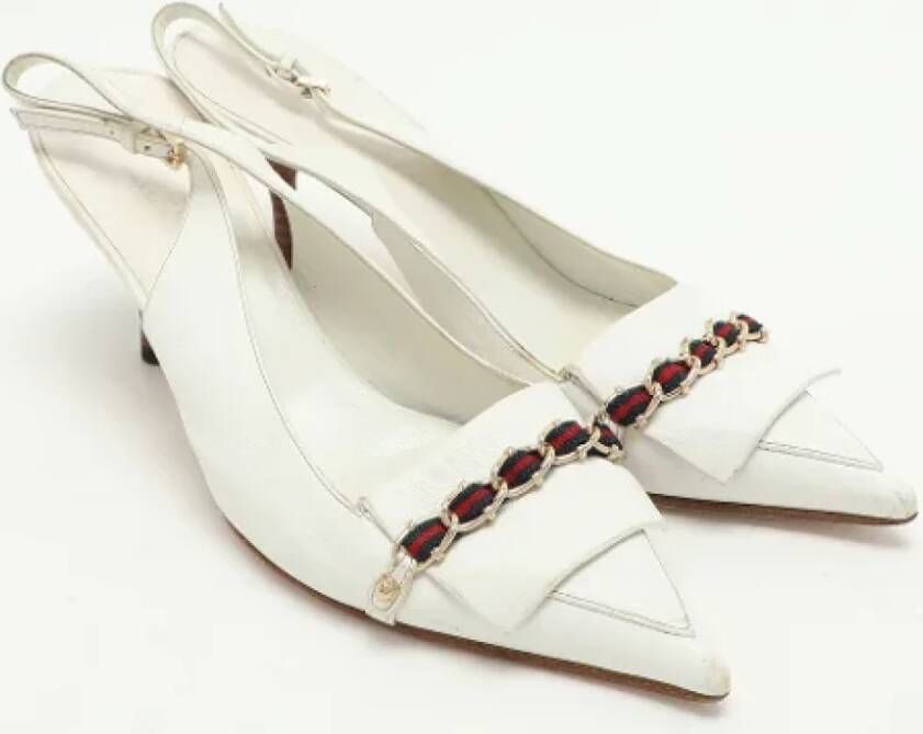 Gucci Vintage Pre-owned Leather heels White Dames