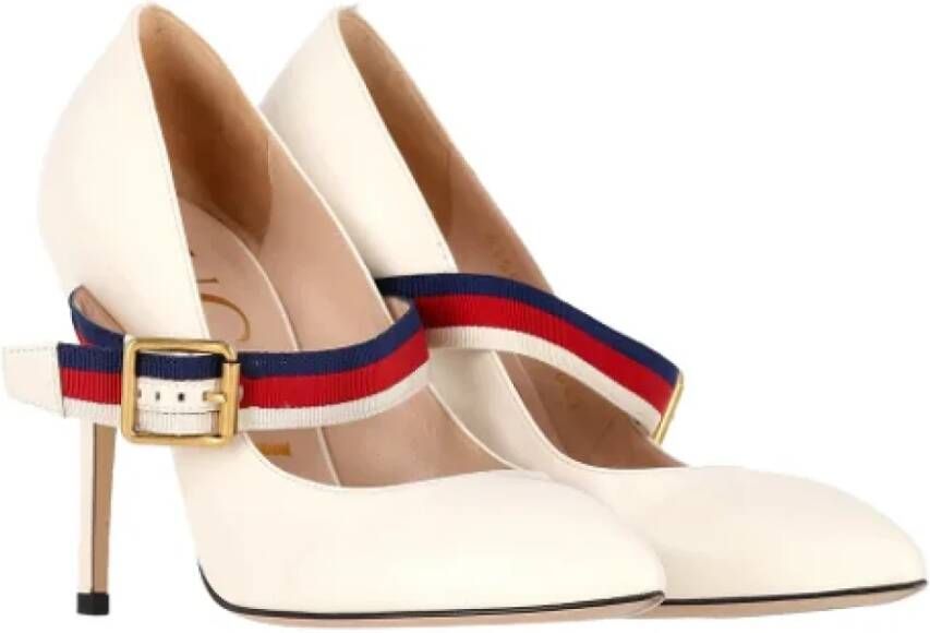 Gucci Vintage Pre-owned Leather heels White Dames
