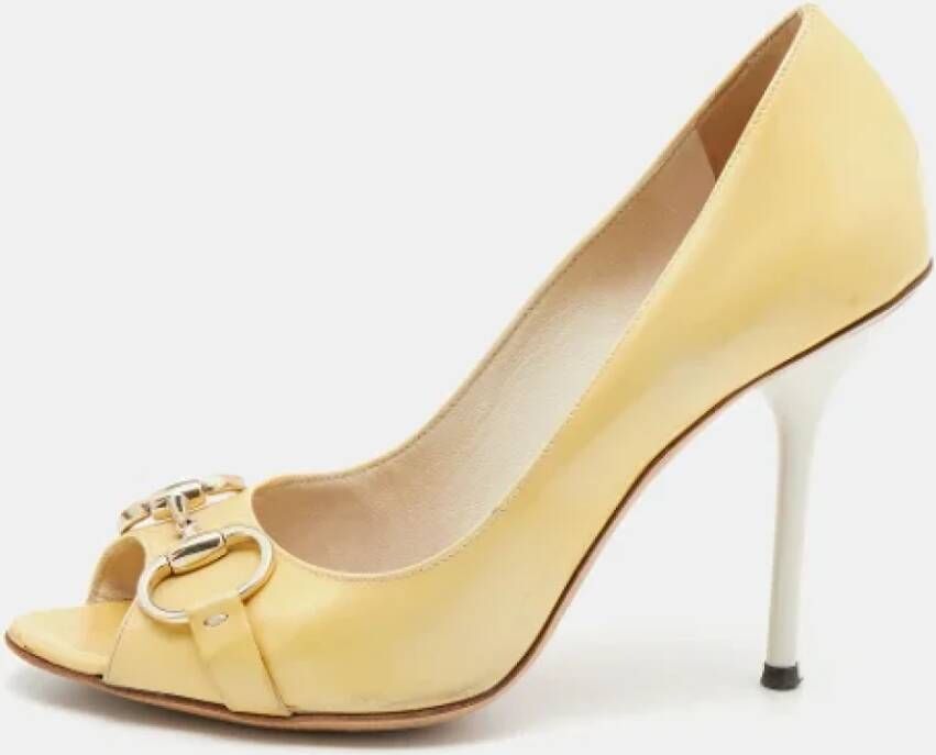 Gucci Vintage Pre-owned Leather heels Yellow Dames