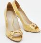 Gucci Vintage Pre-owned Leather heels Yellow Dames - Thumbnail 4