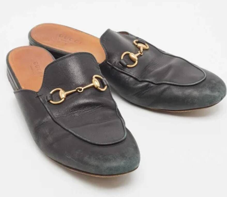 Gucci Vintage Pre-owned Leather mules Black Dames