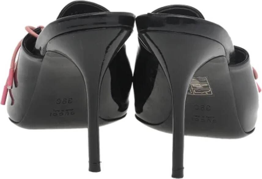 Gucci Vintage Pre-owned Leather mules Black Dames