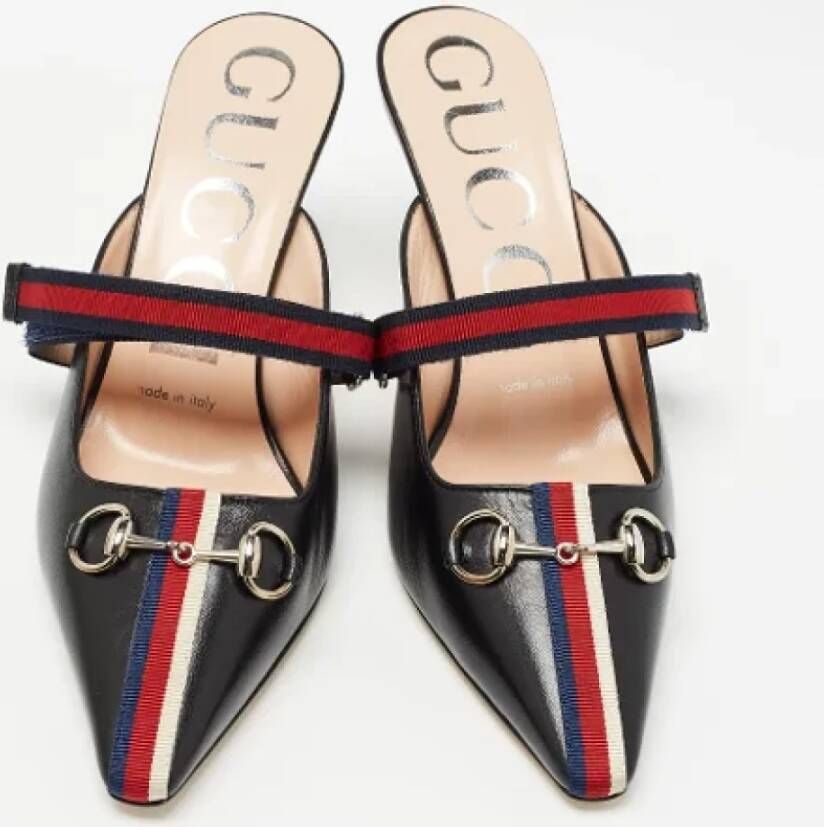 Gucci Vintage Pre-owned Leather mules Black Dames
