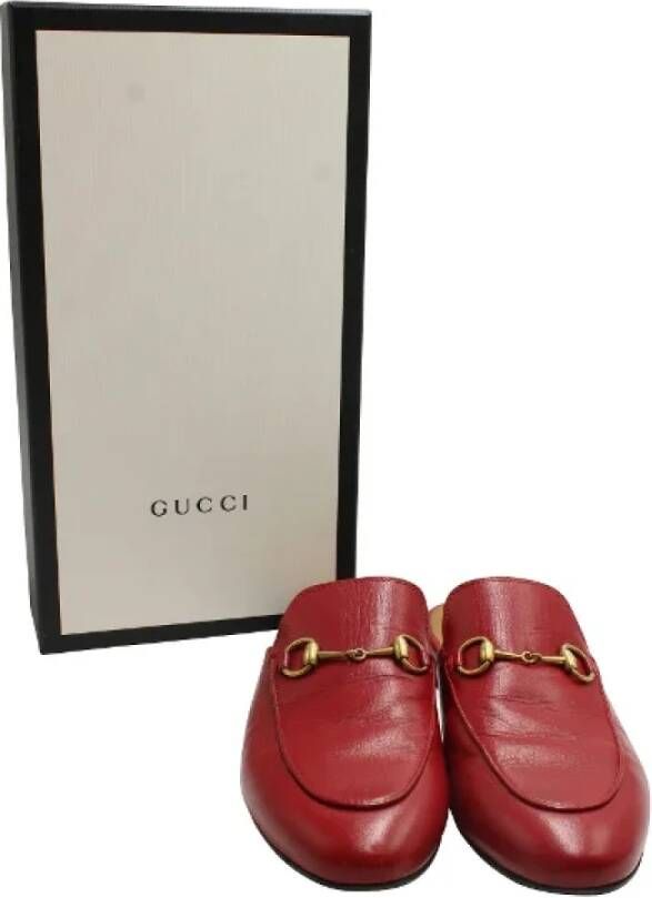 Gucci Vintage Pre-owned Leather mules Red Dames