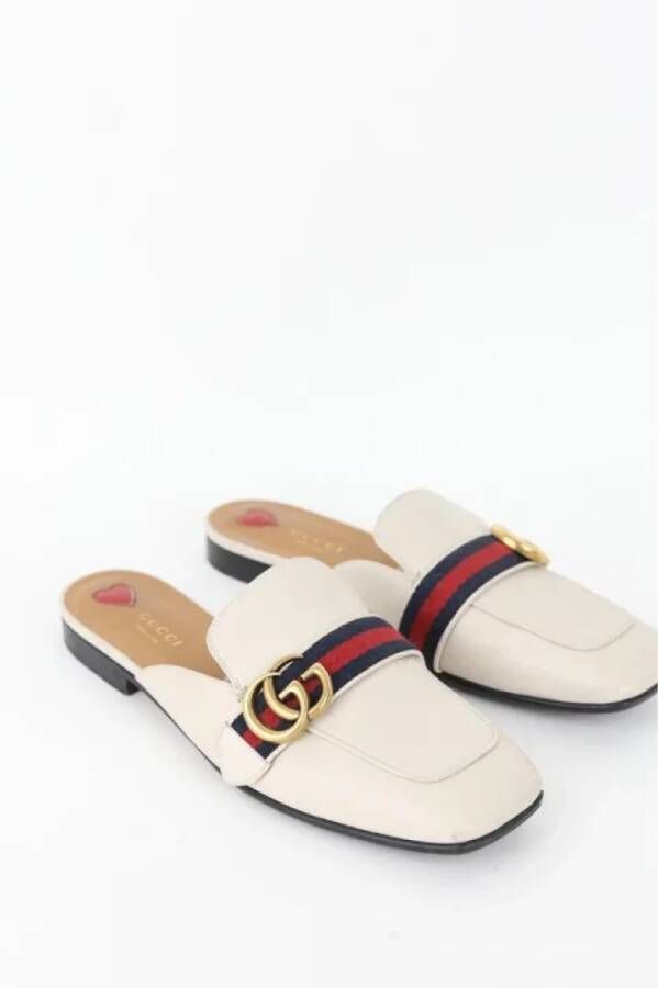 Gucci Vintage Pre-owned Leather mules White Dames