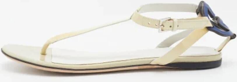 Gucci Vintage Pre-owned Leather sandals Beige Dames