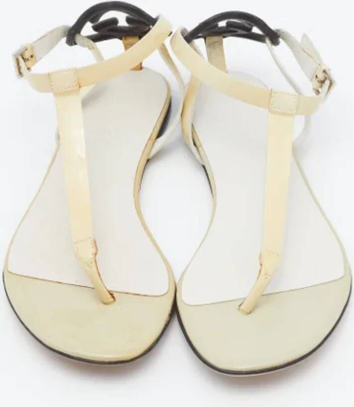 Gucci Vintage Pre-owned Leather sandals Beige Dames