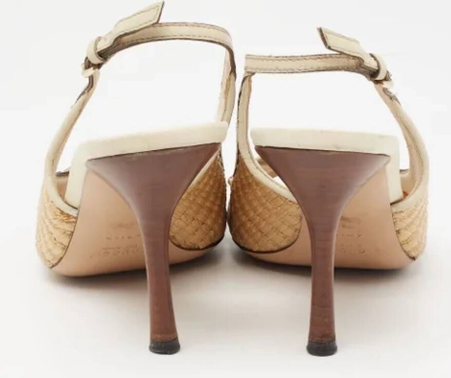 Gucci Vintage Pre-owned Leather sandals Beige Dames