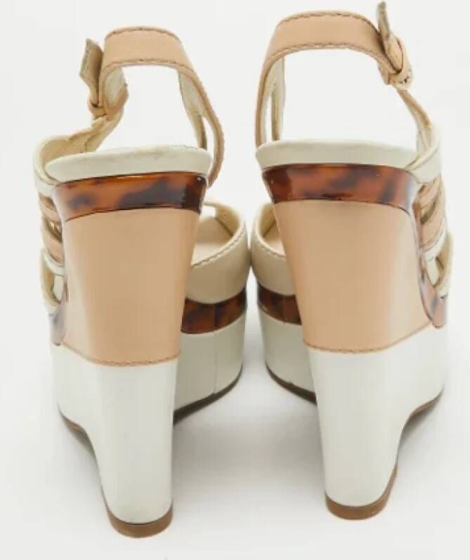 Gucci Vintage Pre-owned Leather sandals Beige Dames