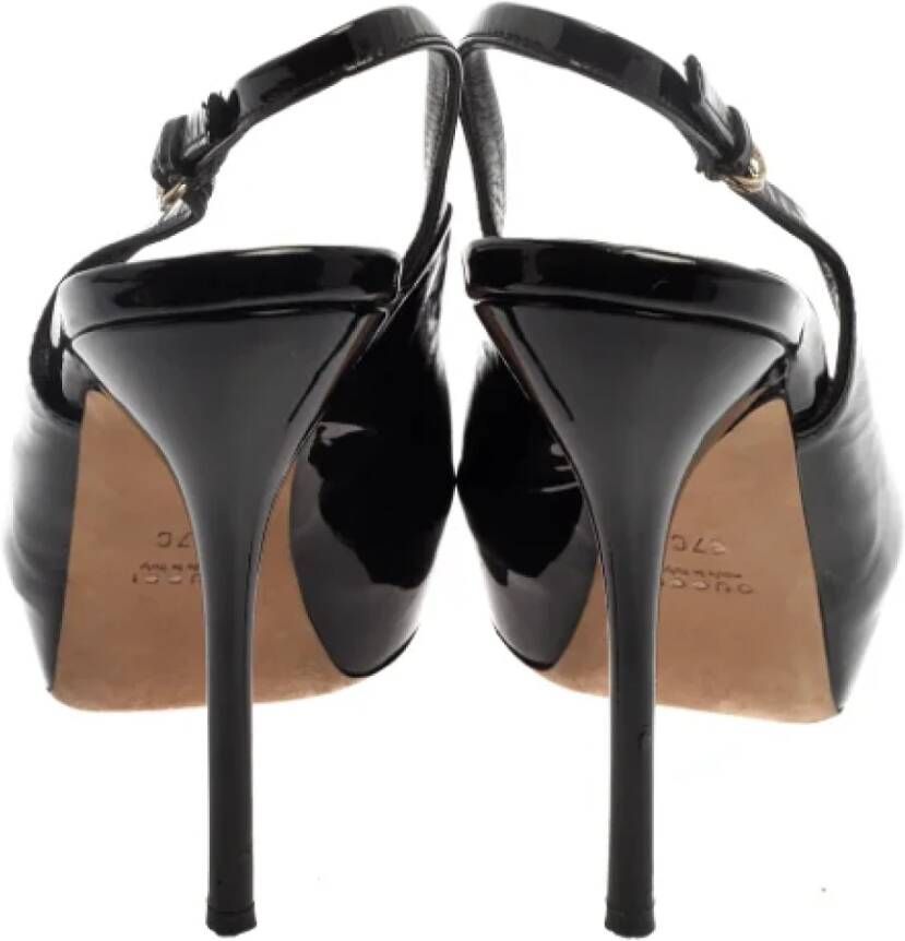 Gucci Vintage Pre-owned Leather sandals Black Dames