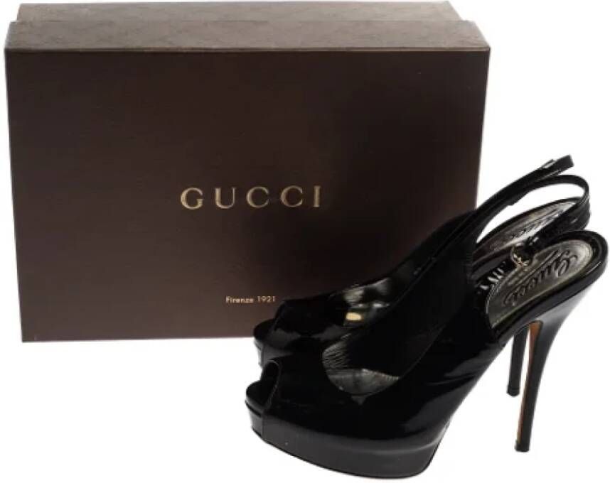 Gucci Vintage Pre-owned Leather sandals Black Dames