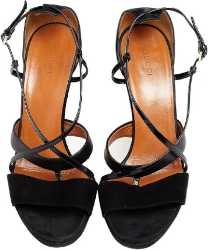 Gucci Vintage Pre-owned Leather sandals Black Dames