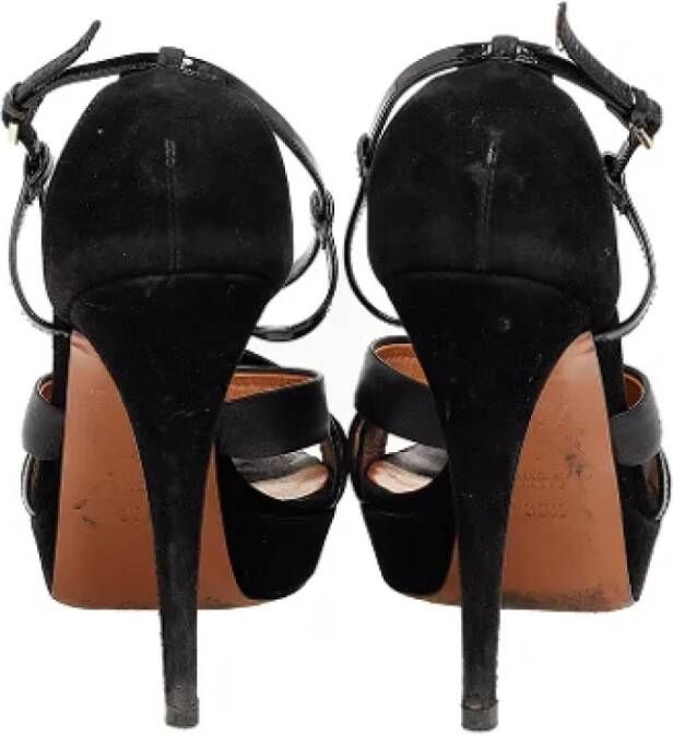 Gucci Vintage Pre-owned Leather sandals Black Dames