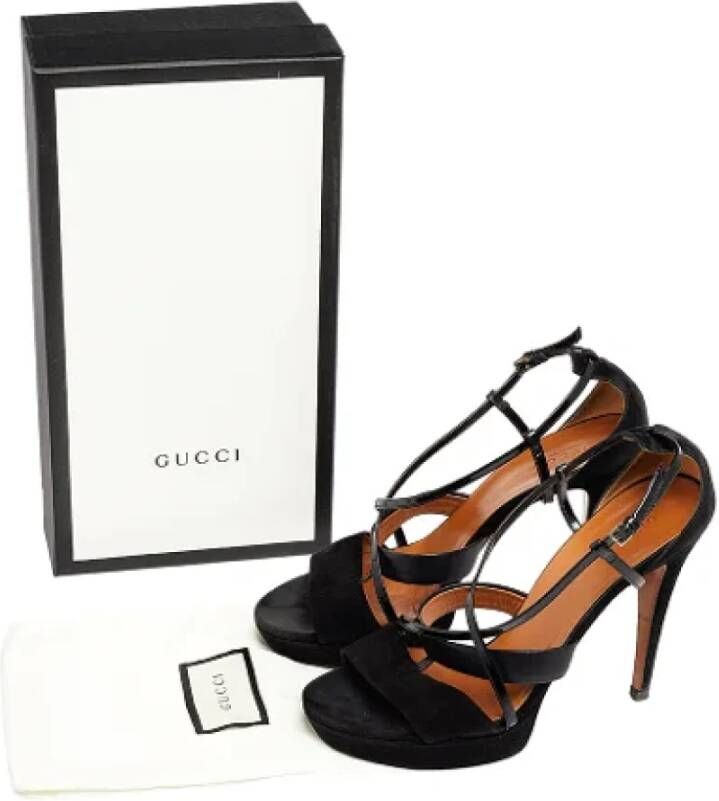 Gucci Vintage Pre-owned Leather sandals Black Dames