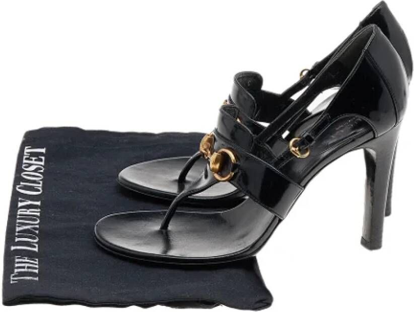 Gucci Vintage Pre-owned Leather sandals Black Dames