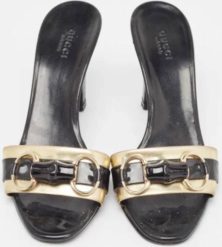 Gucci Vintage Pre-owned Leather sandals Black Dames