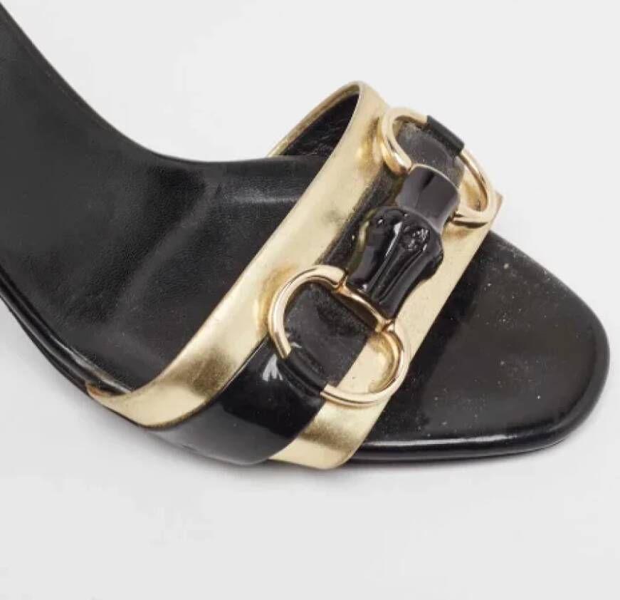 Gucci Vintage Pre-owned Leather sandals Black Dames