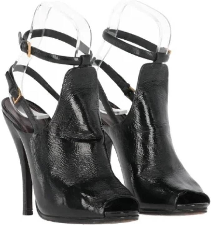 Gucci Vintage Pre-owned Leather sandals Black Dames