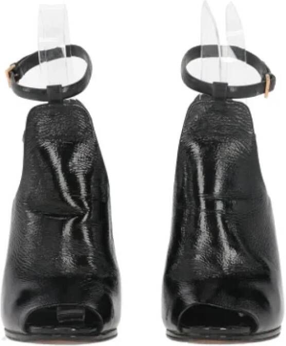 Gucci Vintage Pre-owned Leather sandals Black Dames