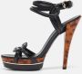 Gucci Vintage Pre-owned Leather sandals Black Dames - Thumbnail 2