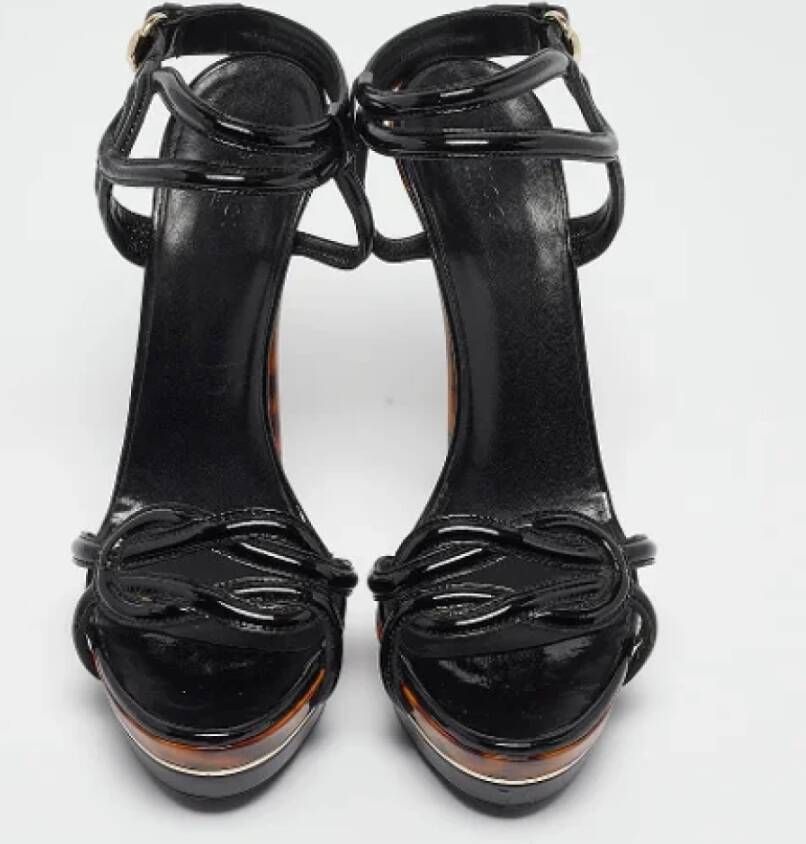 Gucci Vintage Pre-owned Leather sandals Black Dames