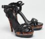 Gucci Vintage Pre-owned Leather sandals Black Dames - Thumbnail 4