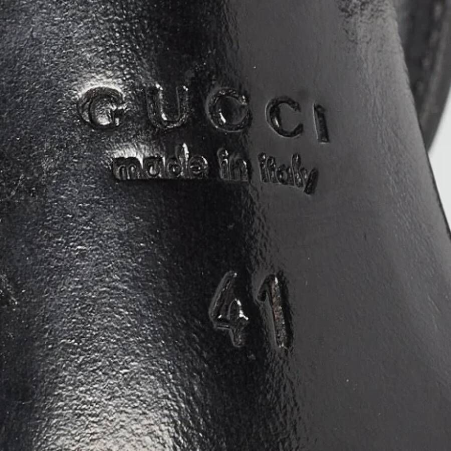 Gucci Vintage Pre-owned Leather sandals Black Dames