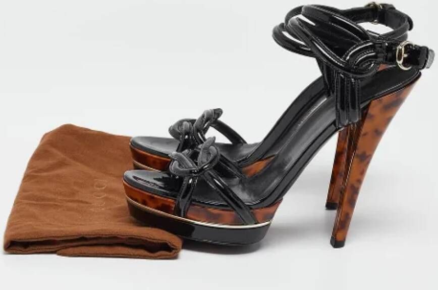 Gucci Vintage Pre-owned Leather sandals Black Dames